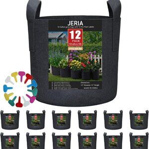 Fabric Plant Grow Bags 12-Pack 10 Gallon Aeration Pots